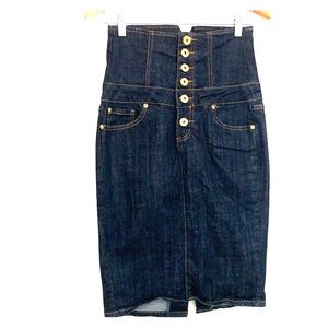 Denim Pencil Skirt